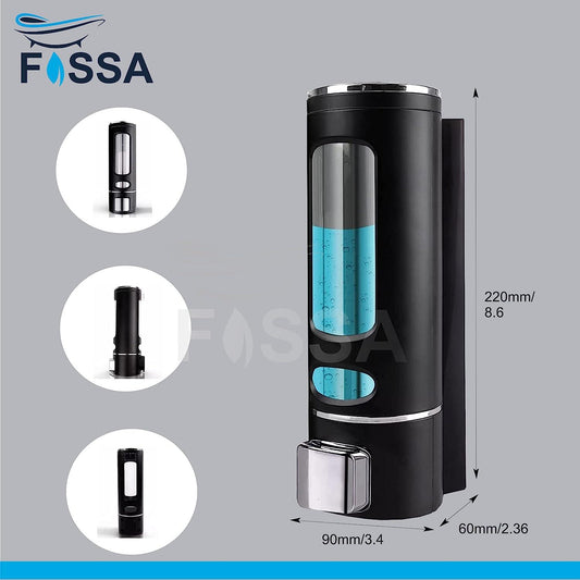 Fossa Wall-Mount Soap Dispensers 400ML Manual Soap Bathroom for Hair Shampoo Shower or Hand Cleanser SD-005